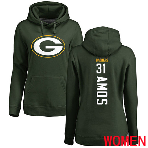Green Bay Packers Green Women #31 Amos Adrian Backer Nike NFL Pullover Hoodie Sweatshirts->nfl t-shirts->Sports Accessory